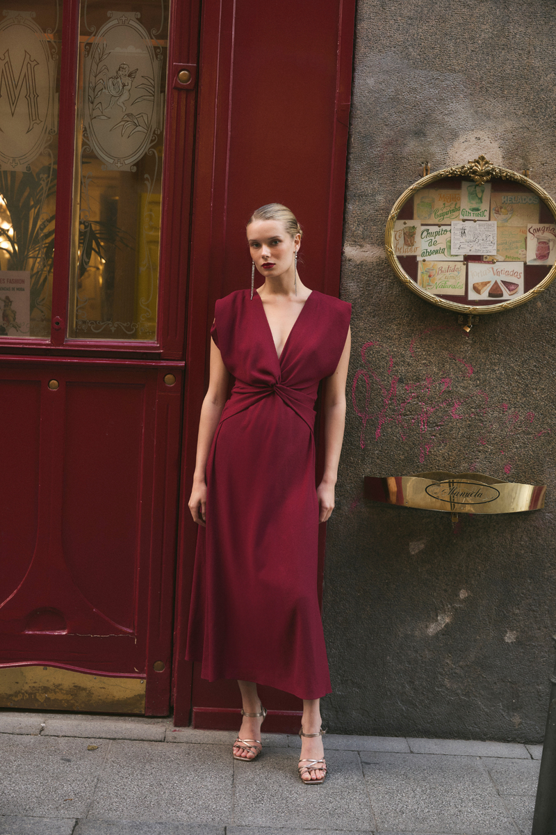 VESTIDO ASH SETBON BURGUNDY