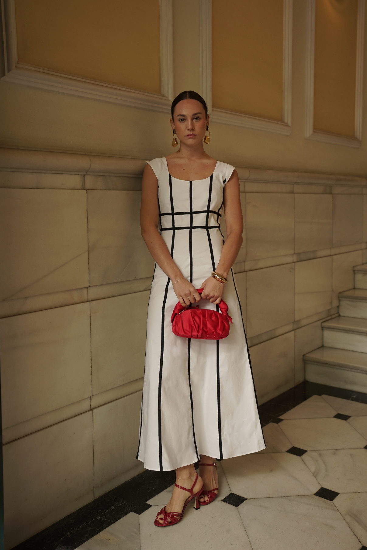 ROBE CINTAS COTON BLANC