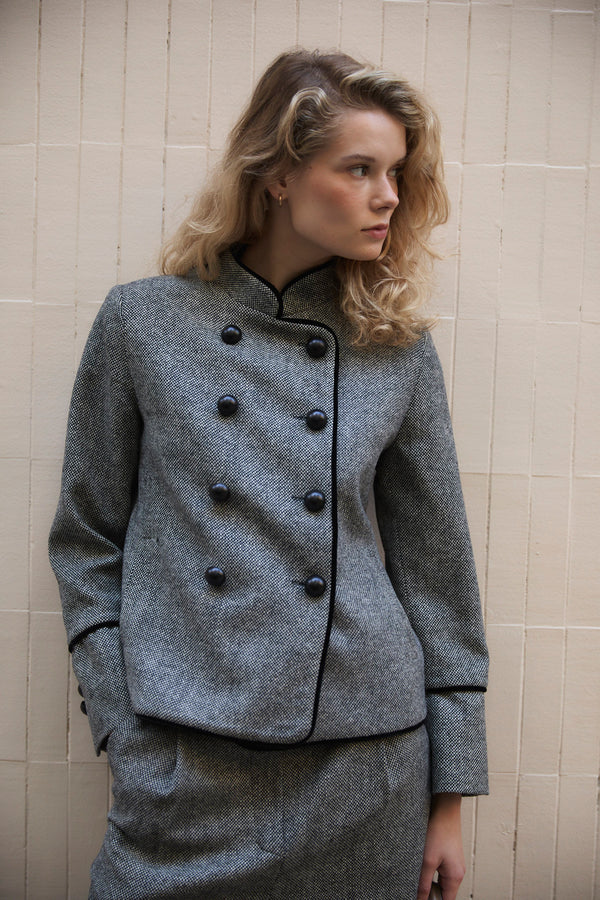 VIENNA CHEVIOT GREY JACKET