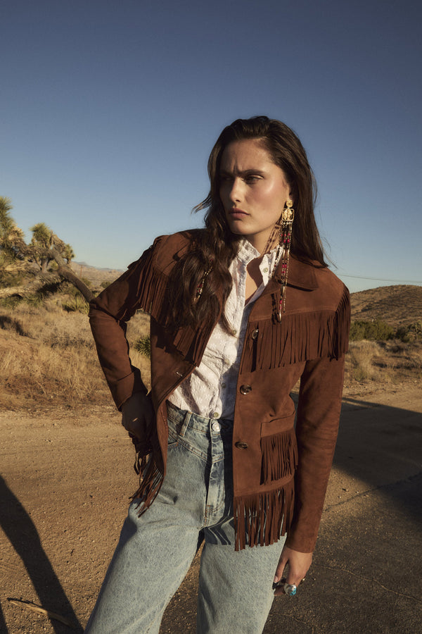 NEVADA SUEDE BROWN JACKET