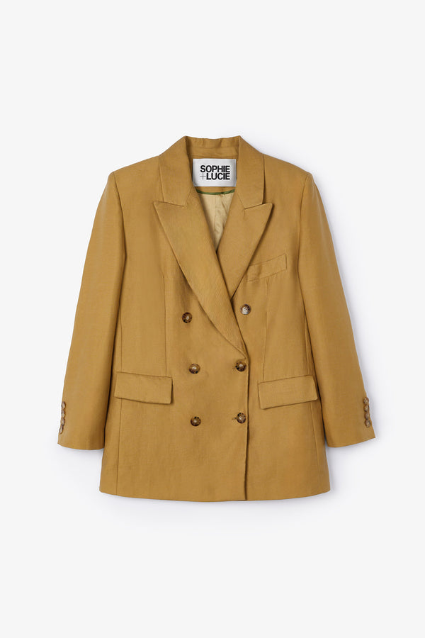 CHAQUETA EMILY LINO OCRE