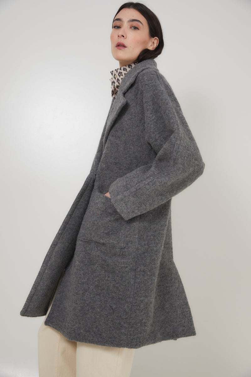 MOAIRE RANGLAN GREY COAT