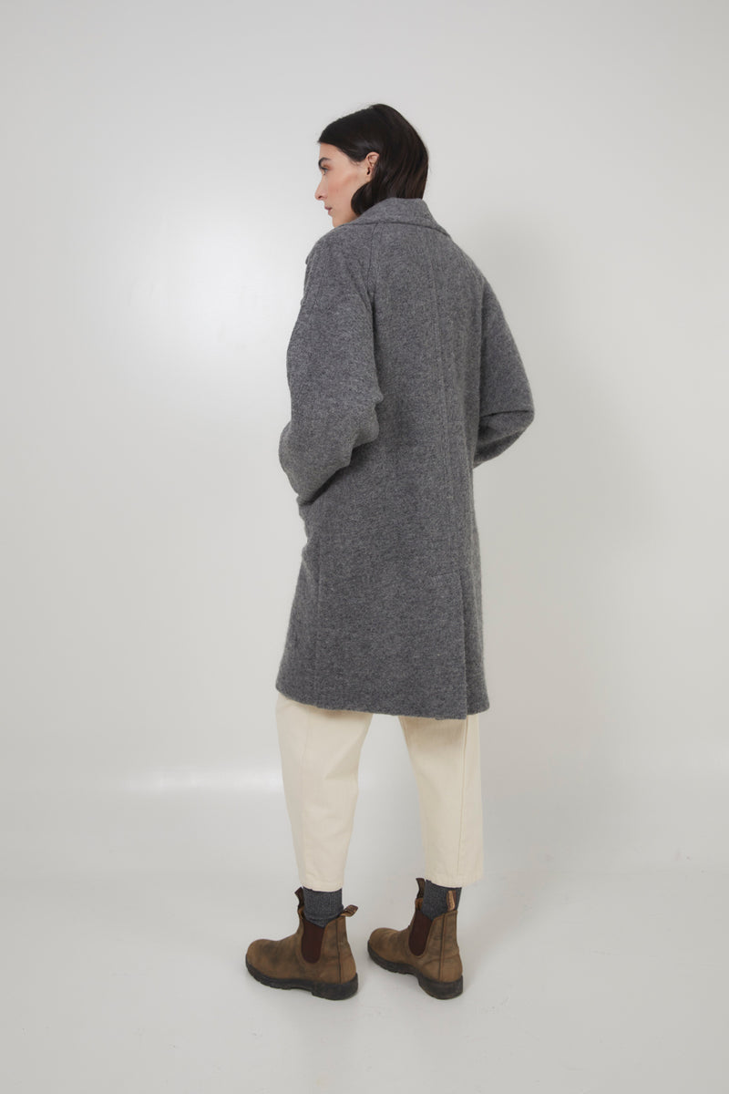 MOAIRE RANGLAN GREY COAT