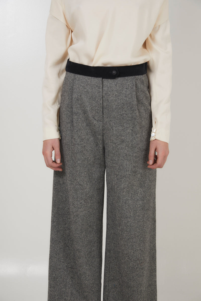 BOBY CHEVIOT GREY TROUSERS