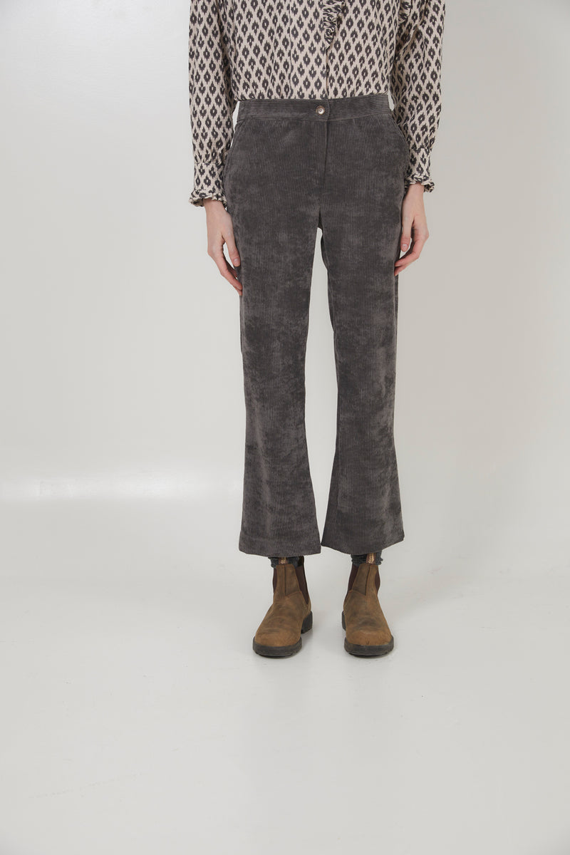 TROMPETA CORDUROY GREY TROUSERS