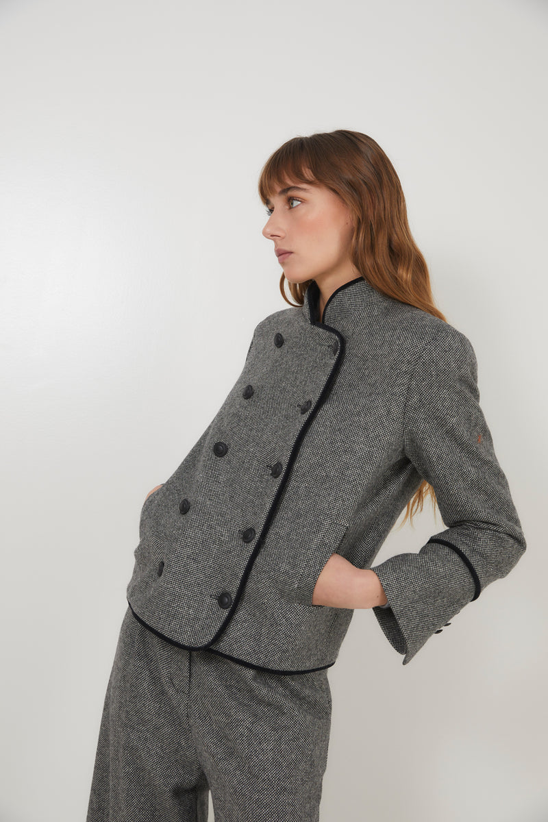 VIENNA CHEVIOT GREY JACKET