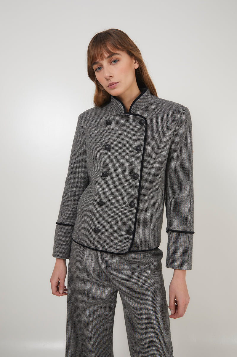 VESTE VIENNA CHEVIOT GREY