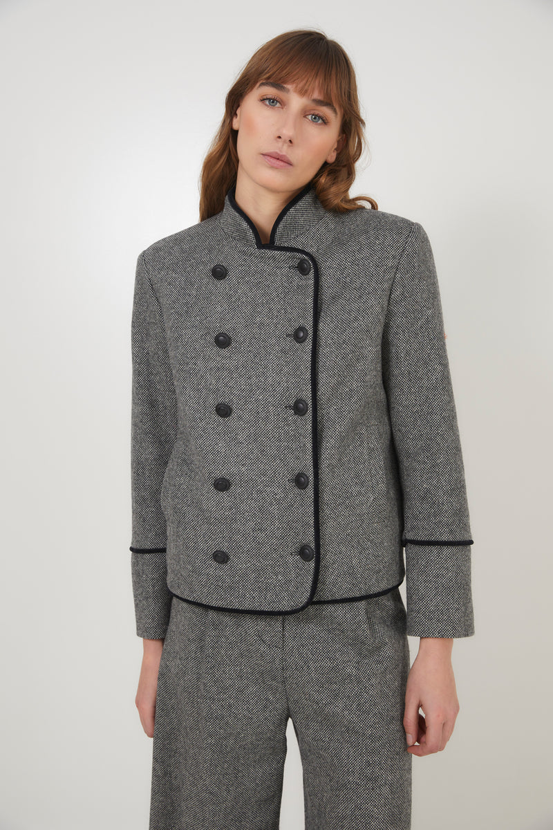 VESTE VIENNA CHEVIOT GREY