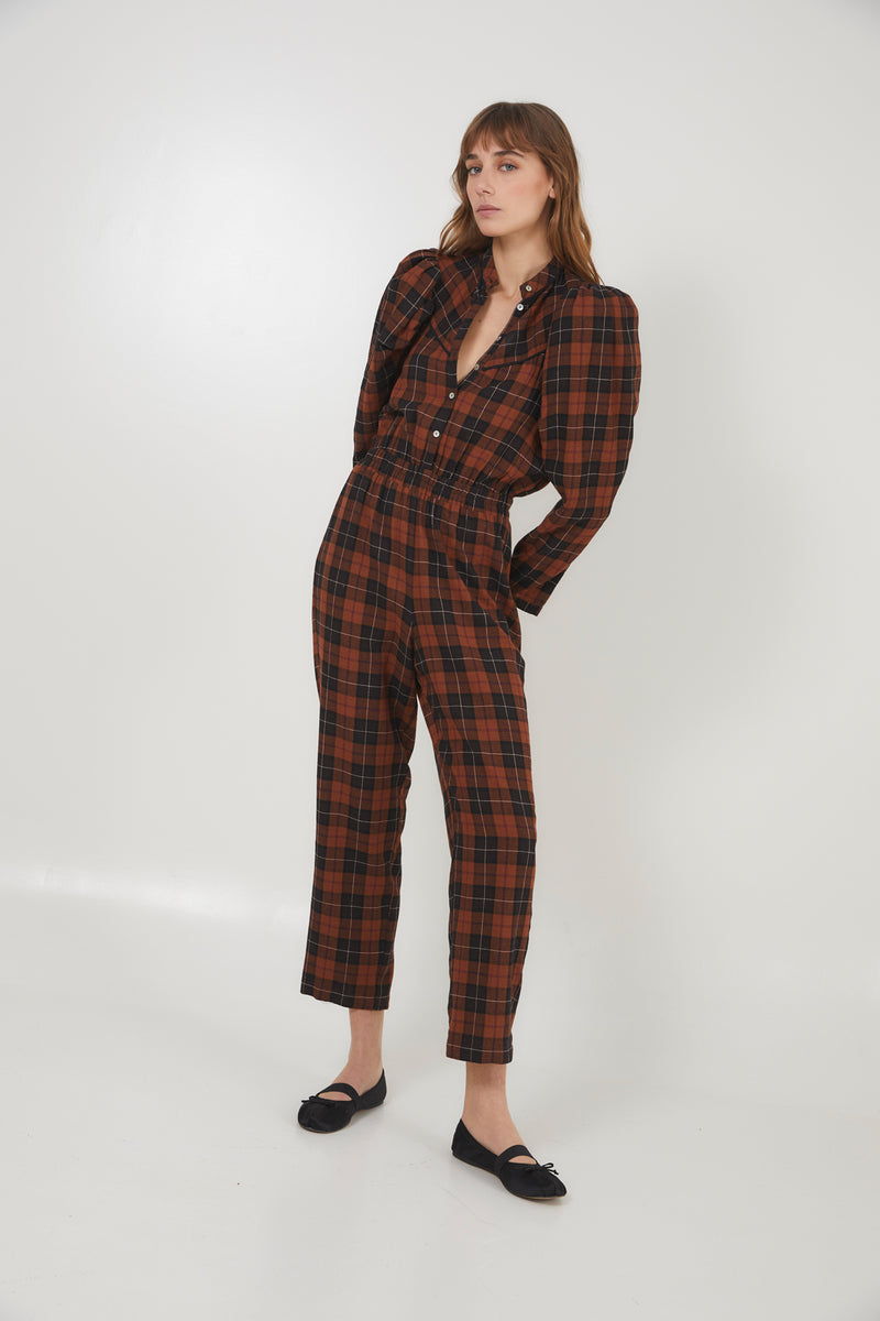 FAROL MADRAS TILE JUMPSUIT