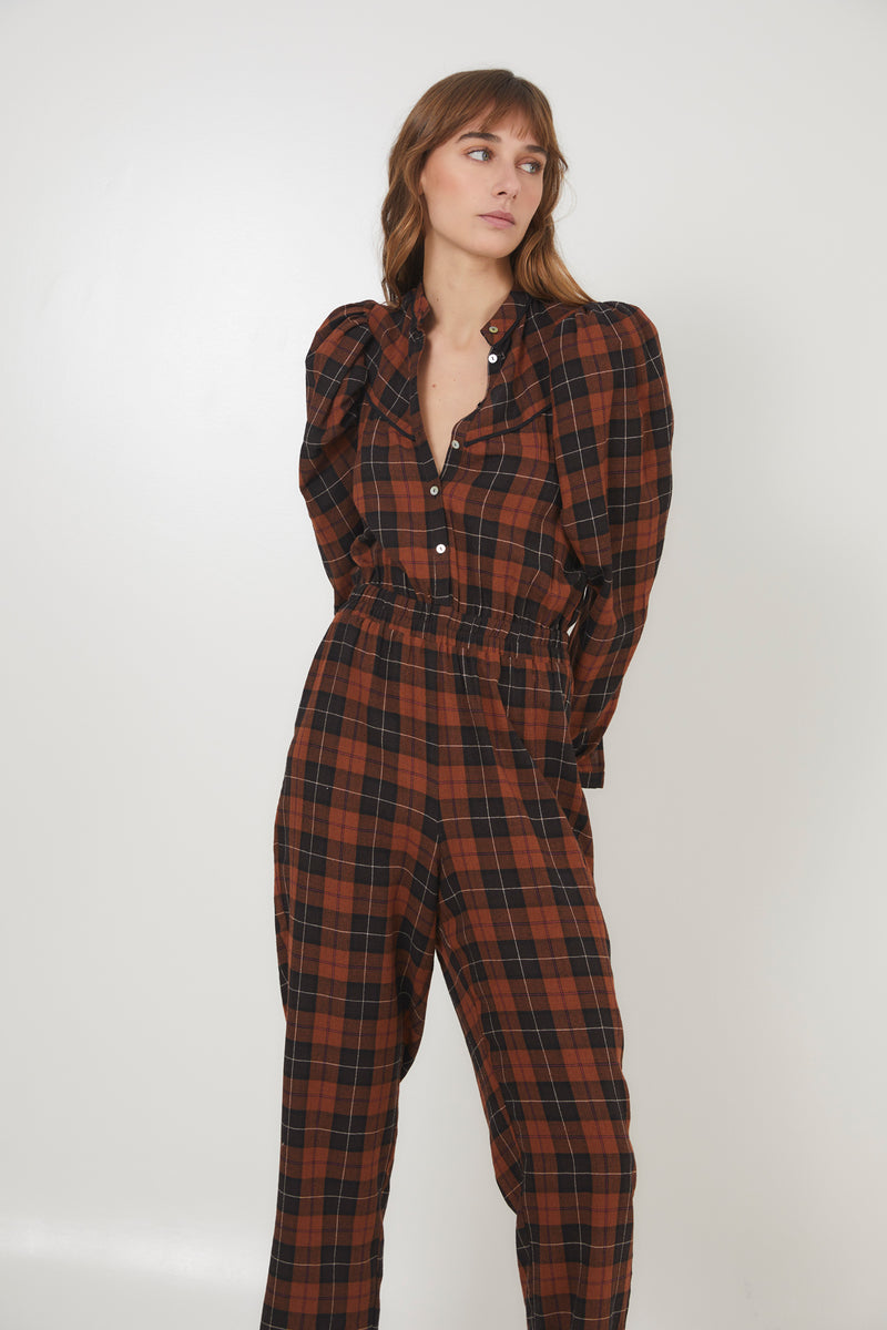 FAROL MADRAS TILE JUMPSUIT