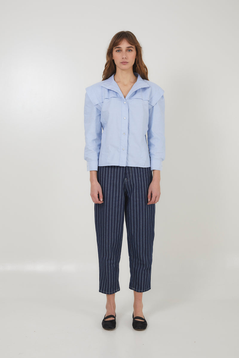 FONTI OXFORD BLUE BLOUSE