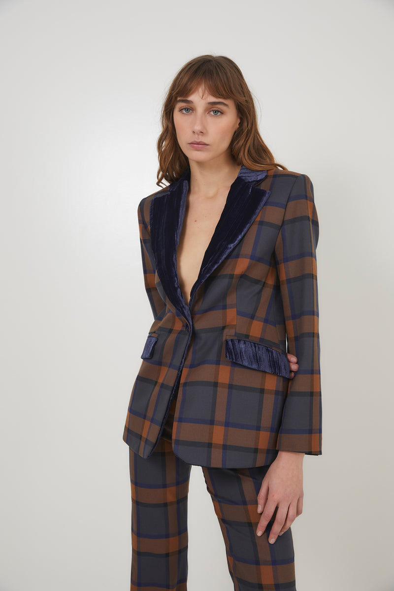 BLAZER ANA ESCOCIA BLEU