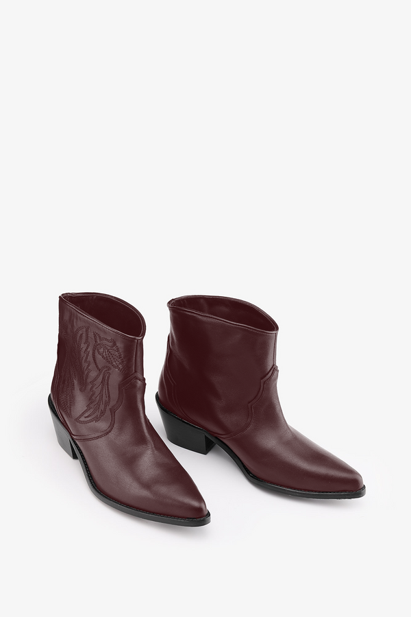 TEXAS BURGUNDY BOOTS