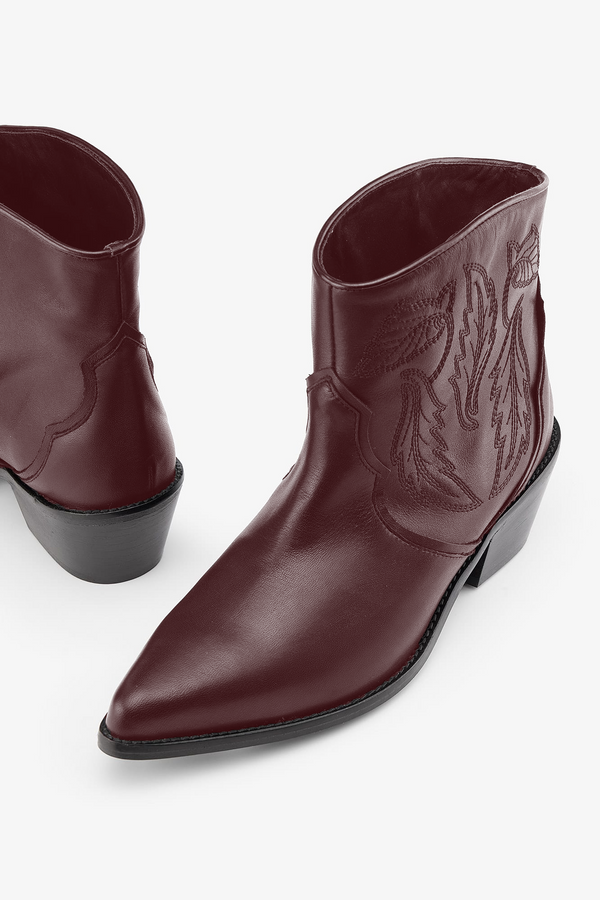 TEXAS BURGUNDY BOOTS