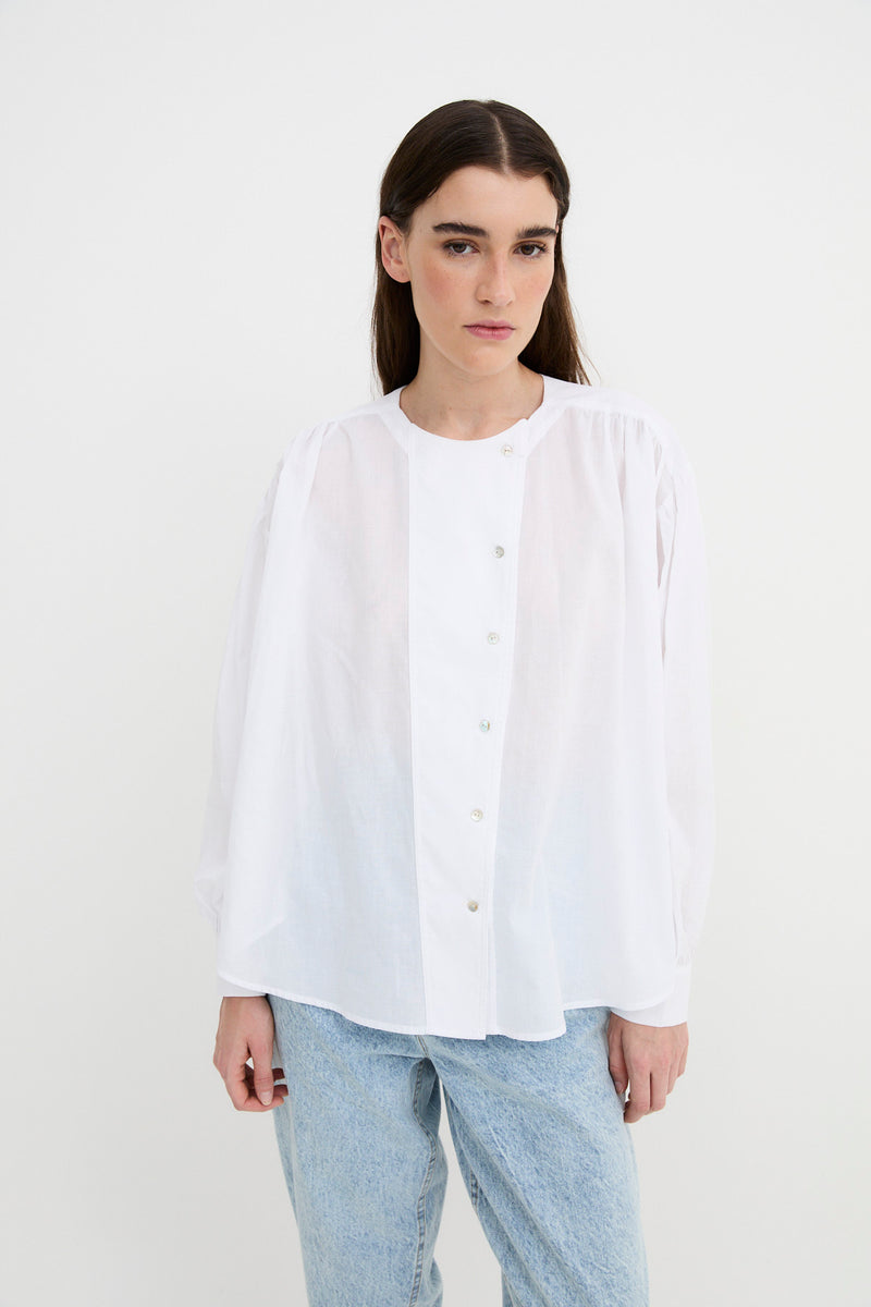 BLOUSE TIRSO VOILE BLANCHE