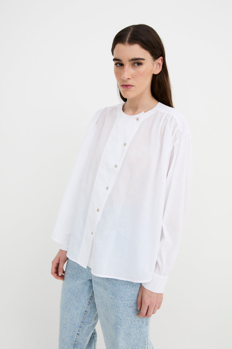 TIRSO VOILE WHITE BLOUSE