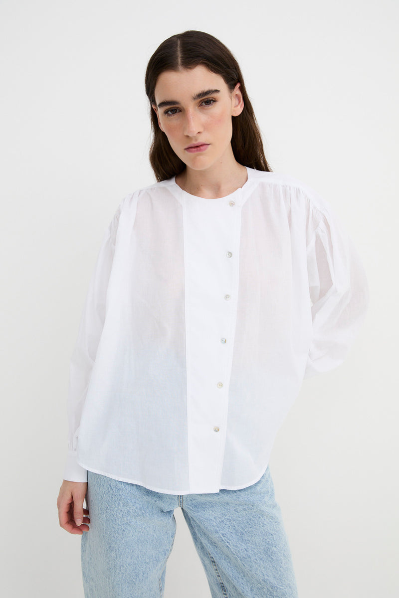 BLOUSE TIRSO VOILE BLANCHE