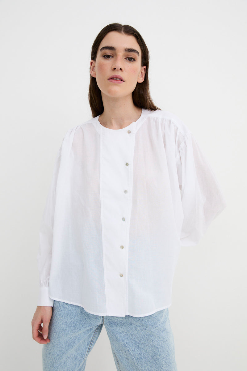 TIRSO VOILE WHITE BLOUSE