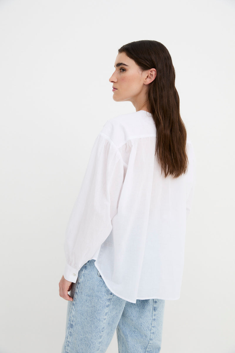 TIRSO VOILE WHITE BLOUSE