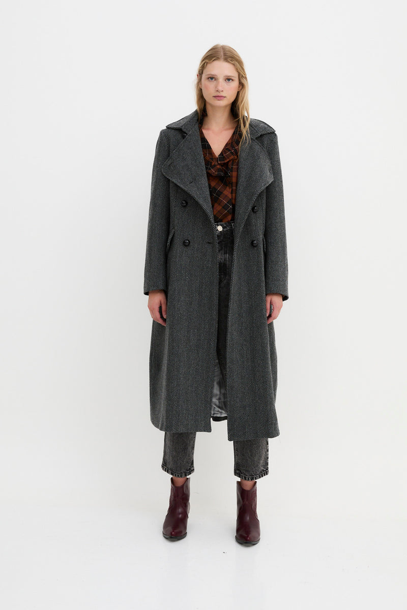 MANTEAU CARMEN ESPIGON GRIS