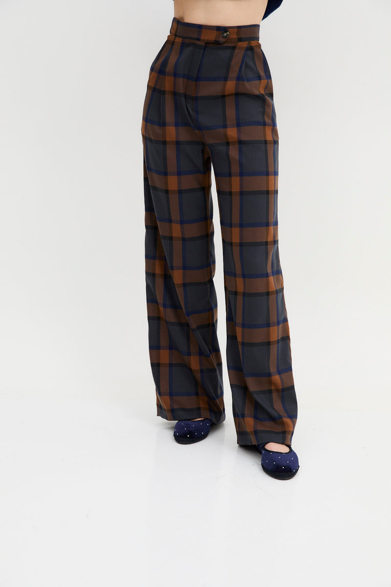 PANTALON WOODY ESCOCIA BLEU