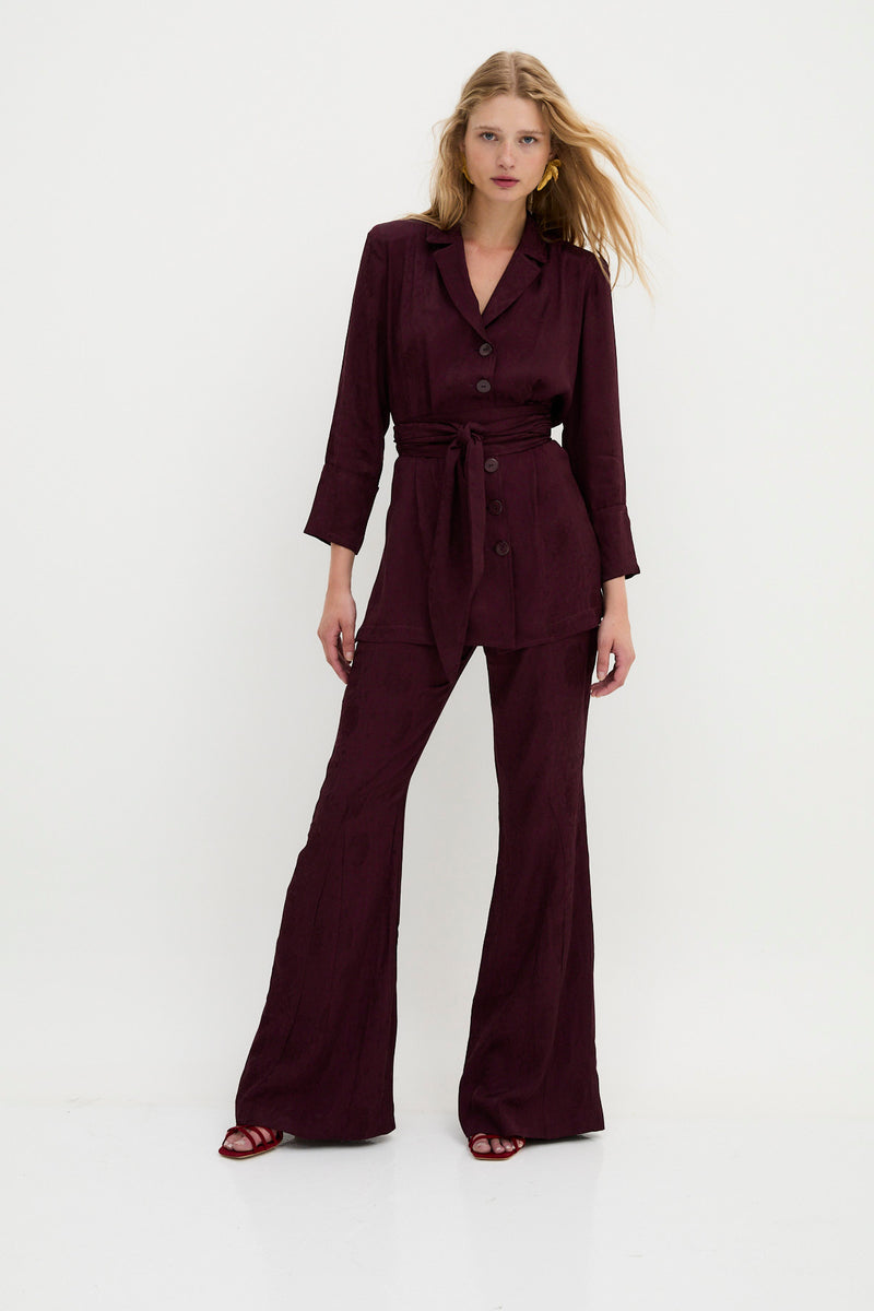 PANTALON SIRIN JCQ RETRO BORDEAUX