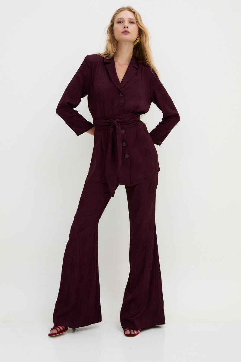 PANTALON SIRIN JCQ RETRO BORDEAUX