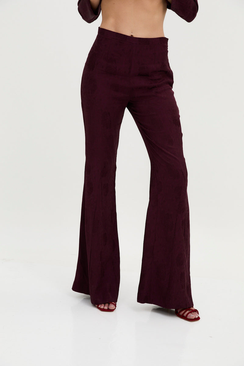 PANTALON SIRIN JCQ RETRO BORDEAUX