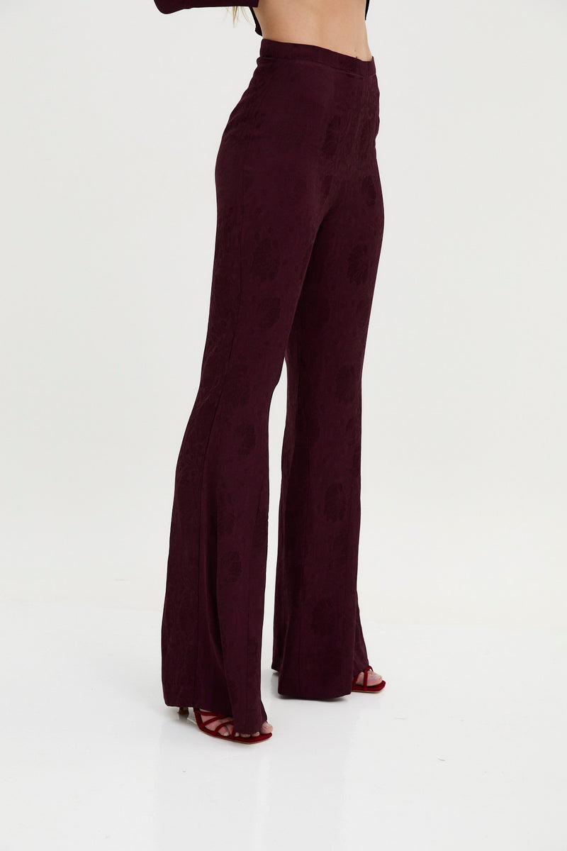 PANTALON SIRIN JCQ RETRO BORDEAUX