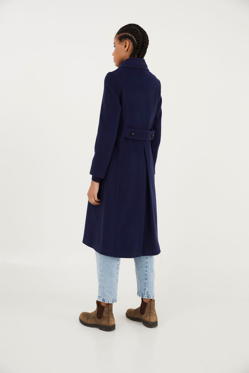 MANTEAU CARMEN TISSU MARINE