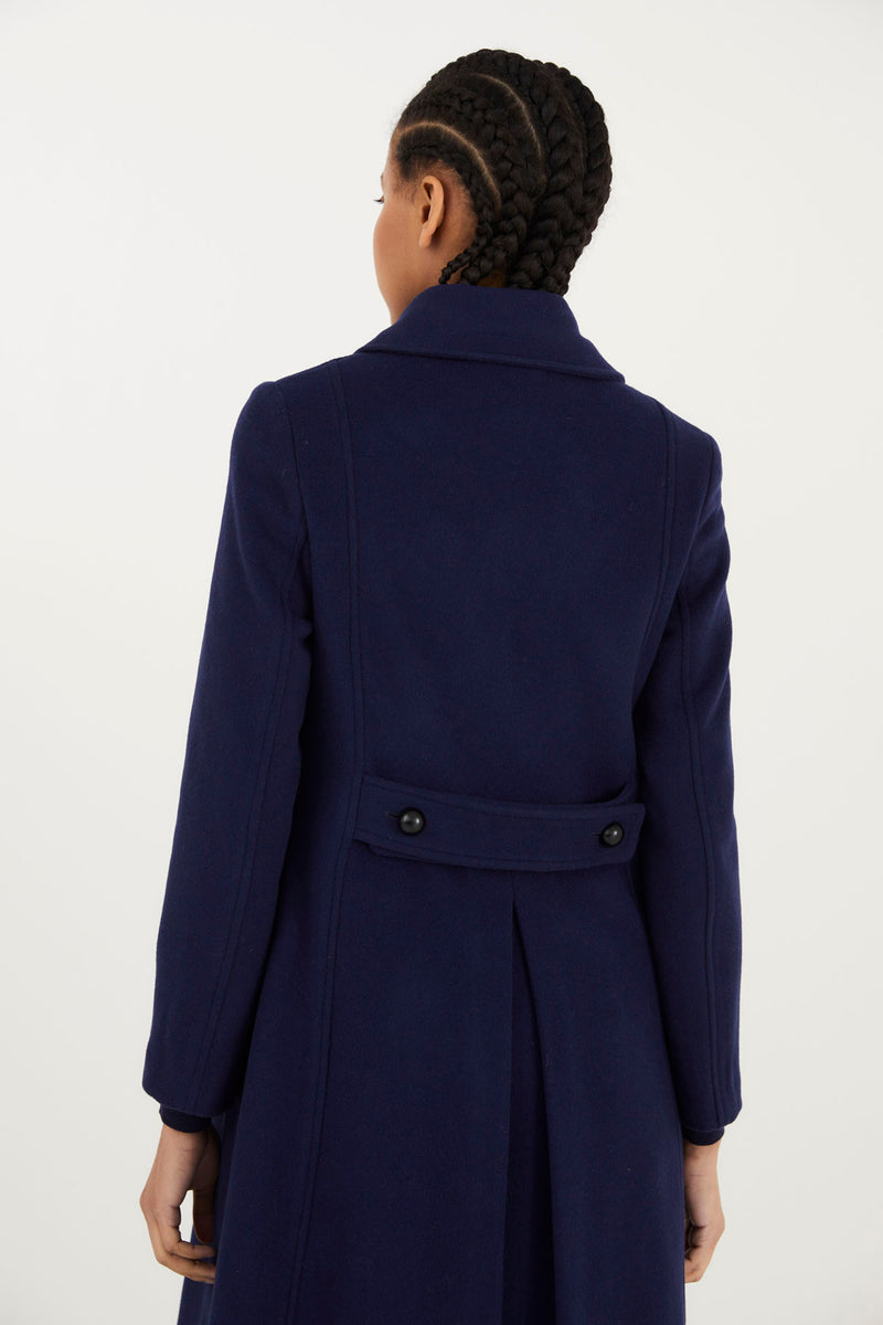 MANTEAU CARMEN TISSU MARINE