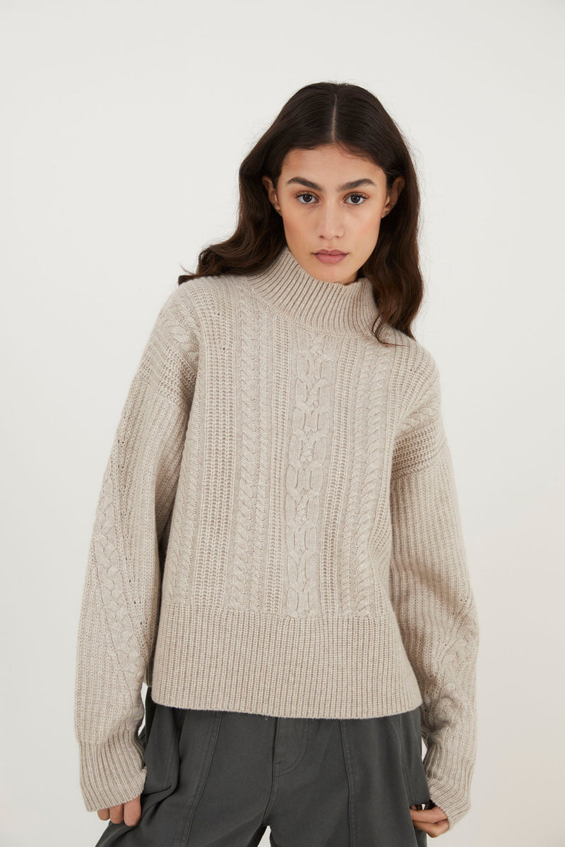 EIGHTS KNITTED BEIGE JUMPER