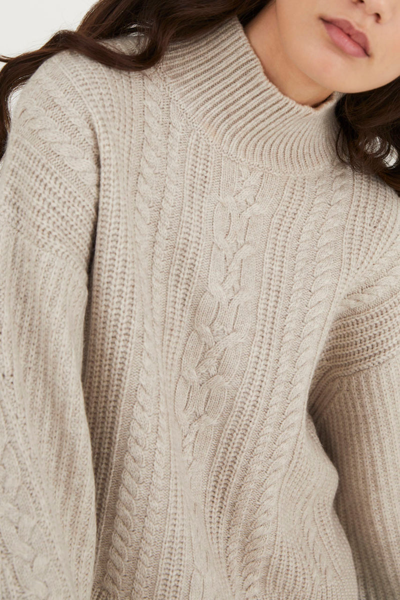 EIGHTS KNITTED BEIGE JUMPER