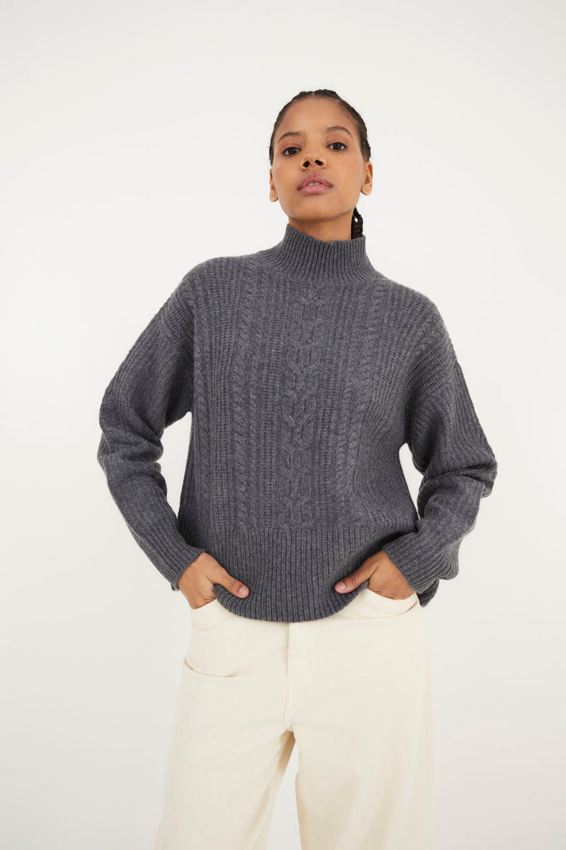 EIGHTS KNITTED GREY JUMPER