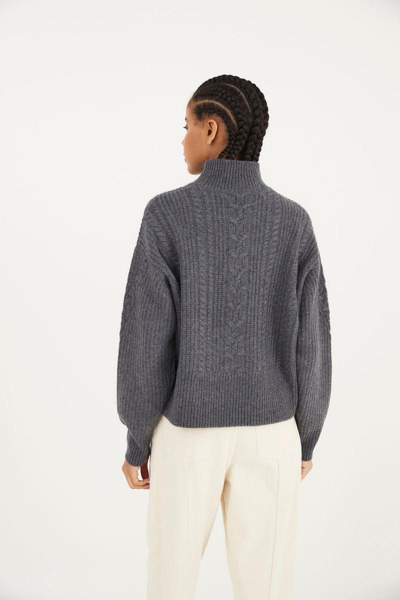 EIGHTS KNITTED GREY JUMPER