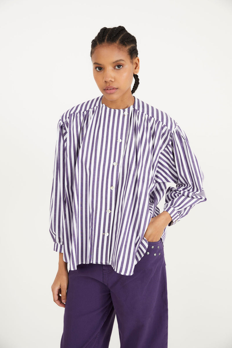 BLOUSE TIRSO STRIPE PURPLE