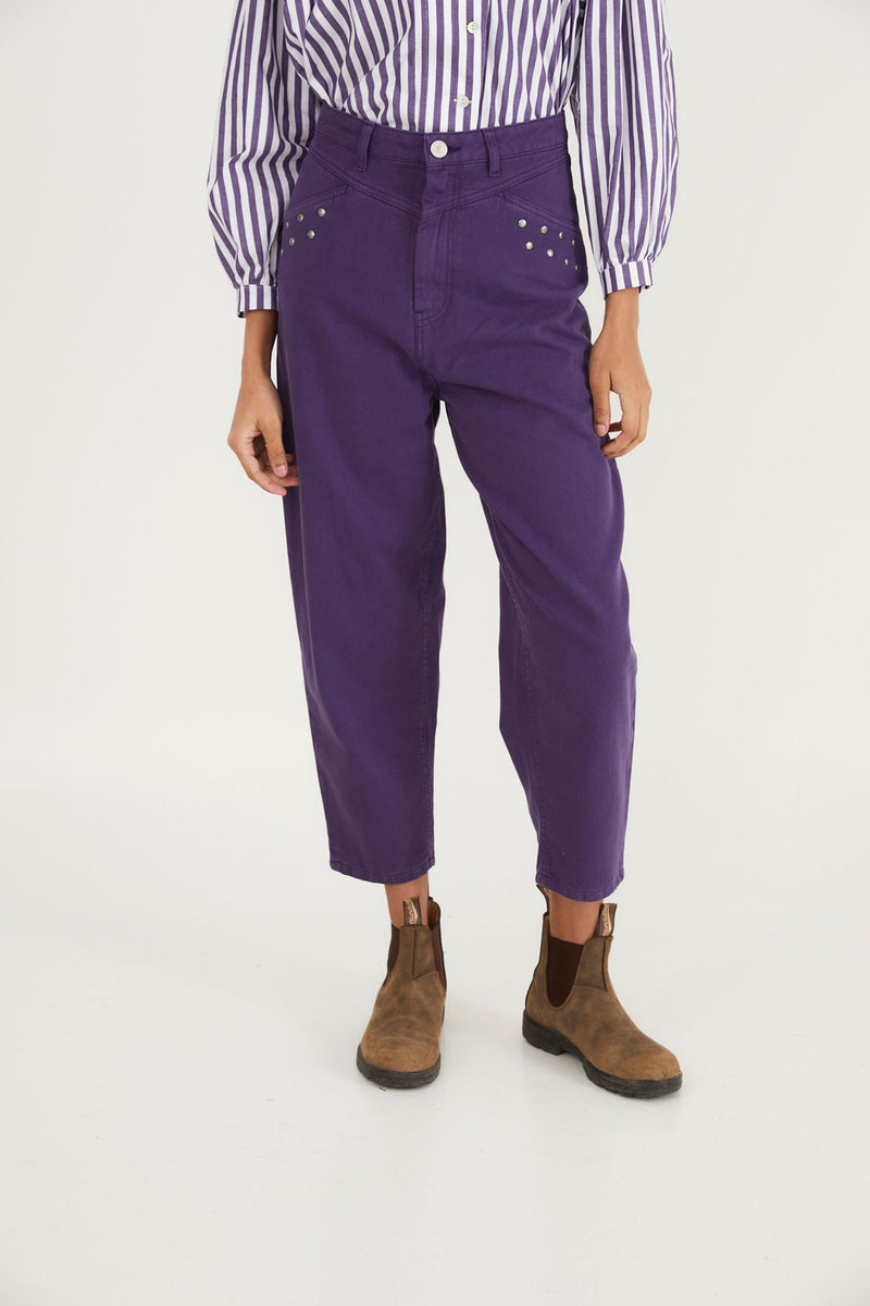 JEANS LUCCI TACHAS MORADO