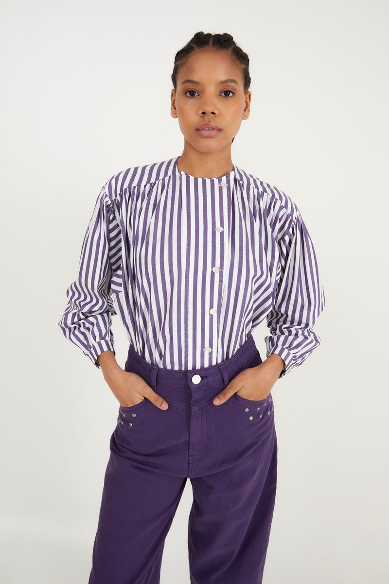 BLOUSE TIRSO STRIPE PURPLE