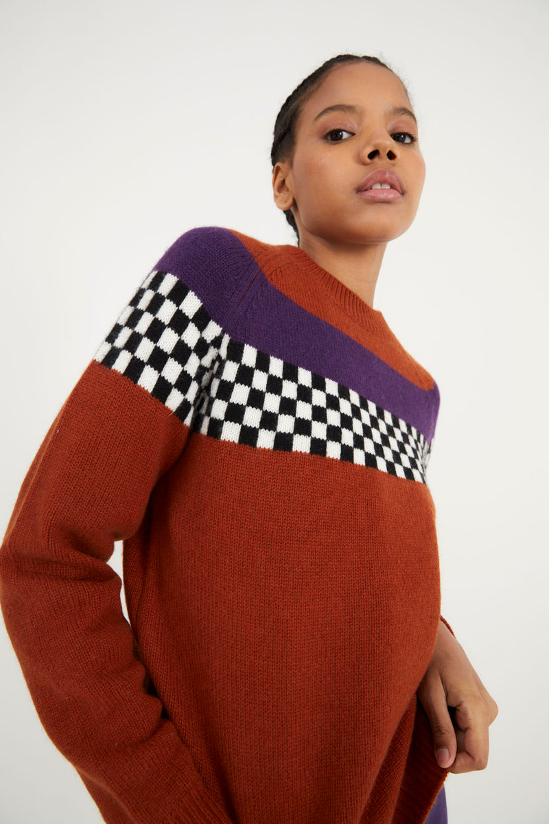 DAMERO KNITTED TILE JUMPER