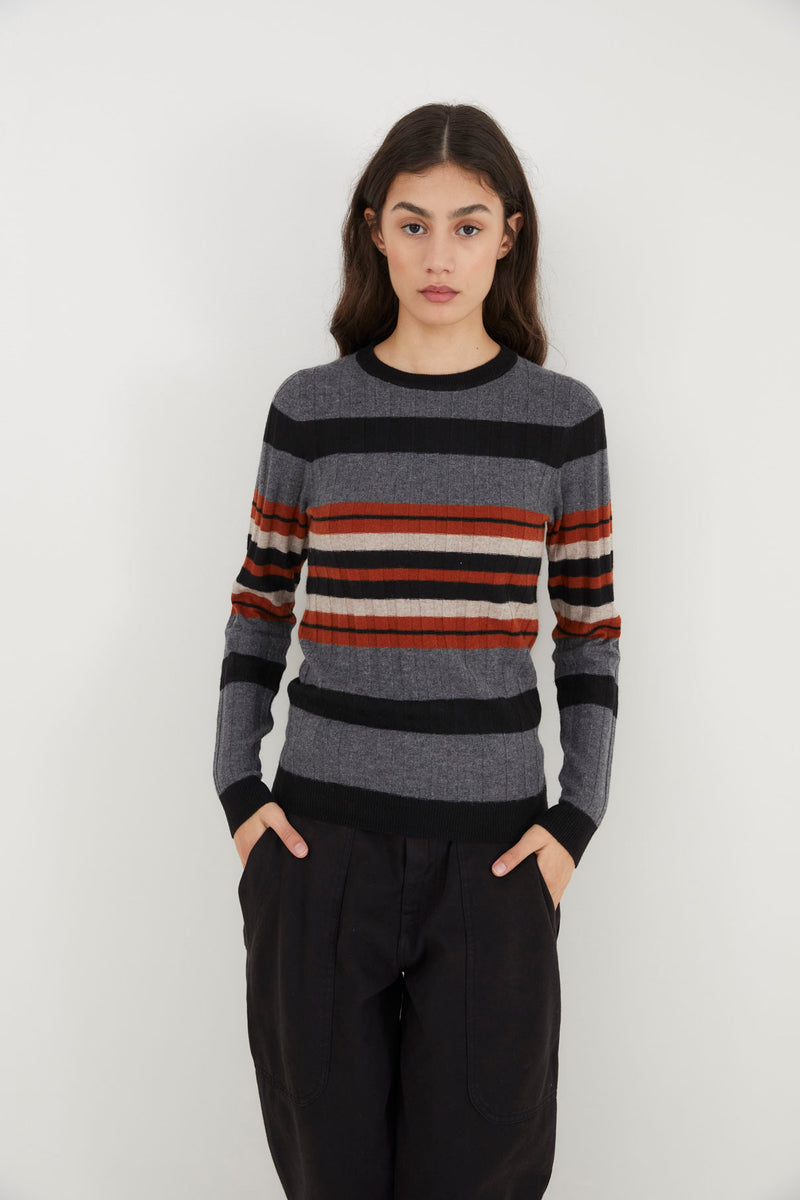 CANALE STRIPED BEIGE JUMPER