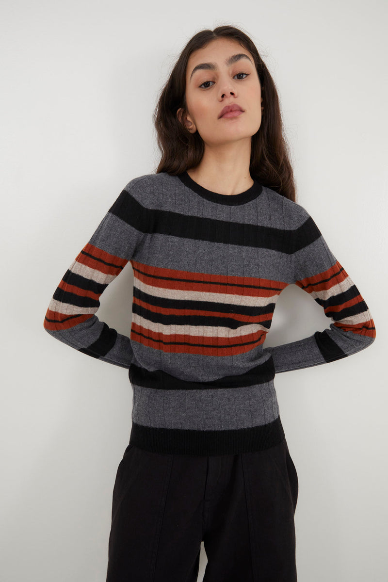 CANALE STRIPED BEIGE JUMPER