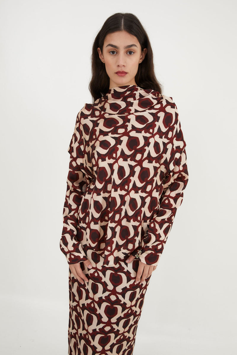 JUANITA CELOSIA TILE BLOUSE