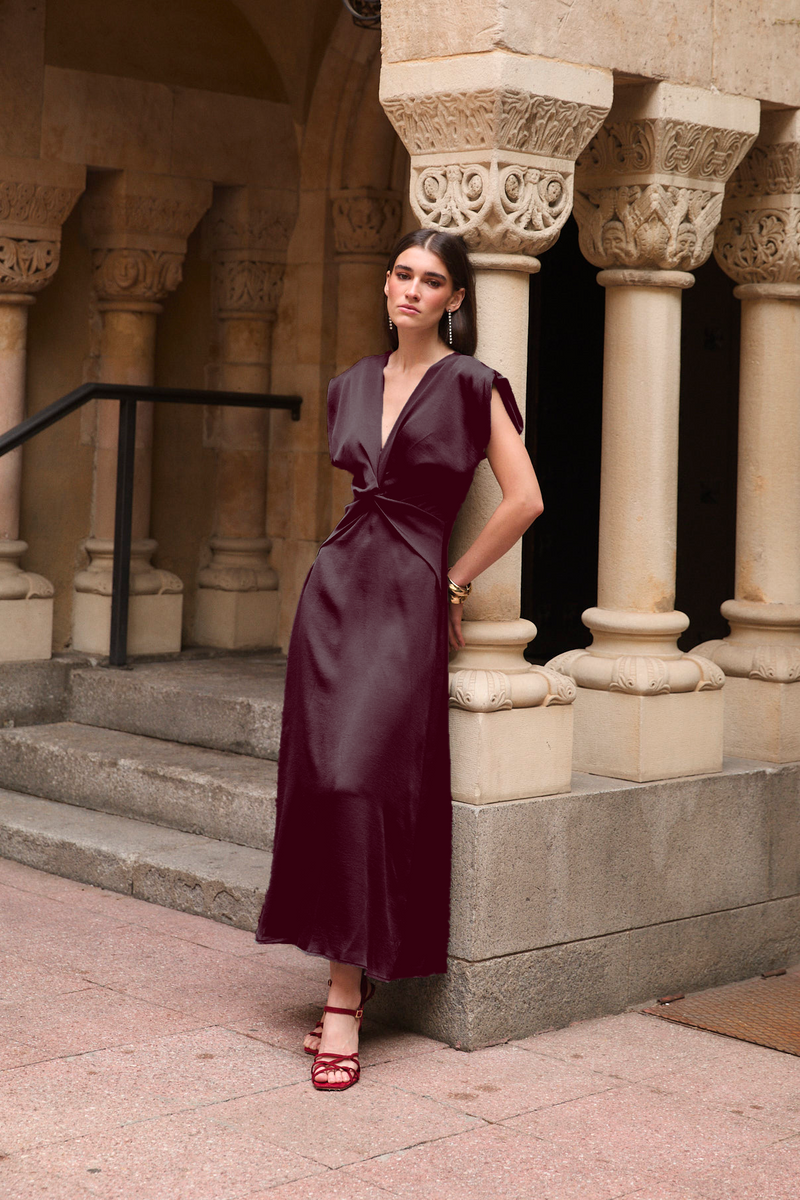 VESTIDO ASH SETBON BURGUNDY