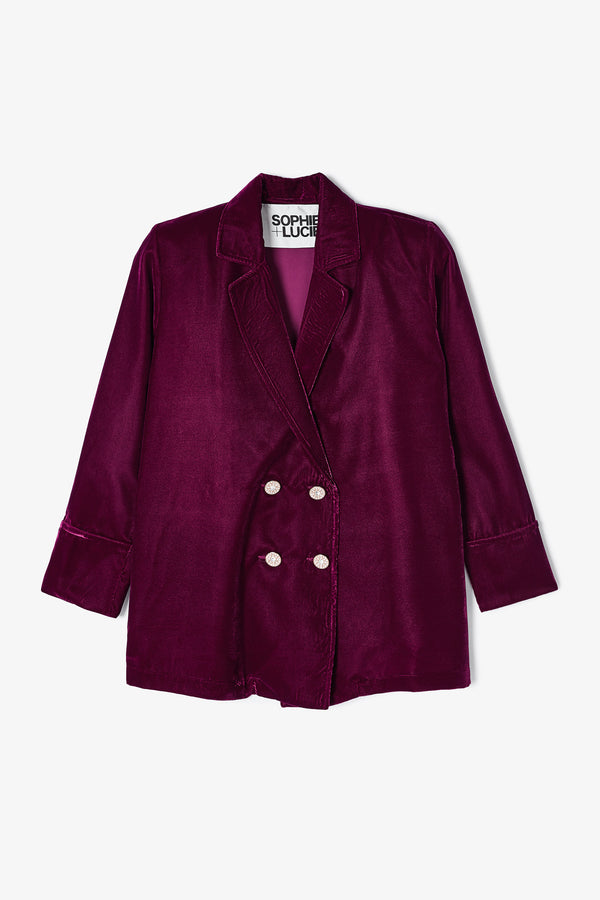 ICON VELVET PLUM JACKET