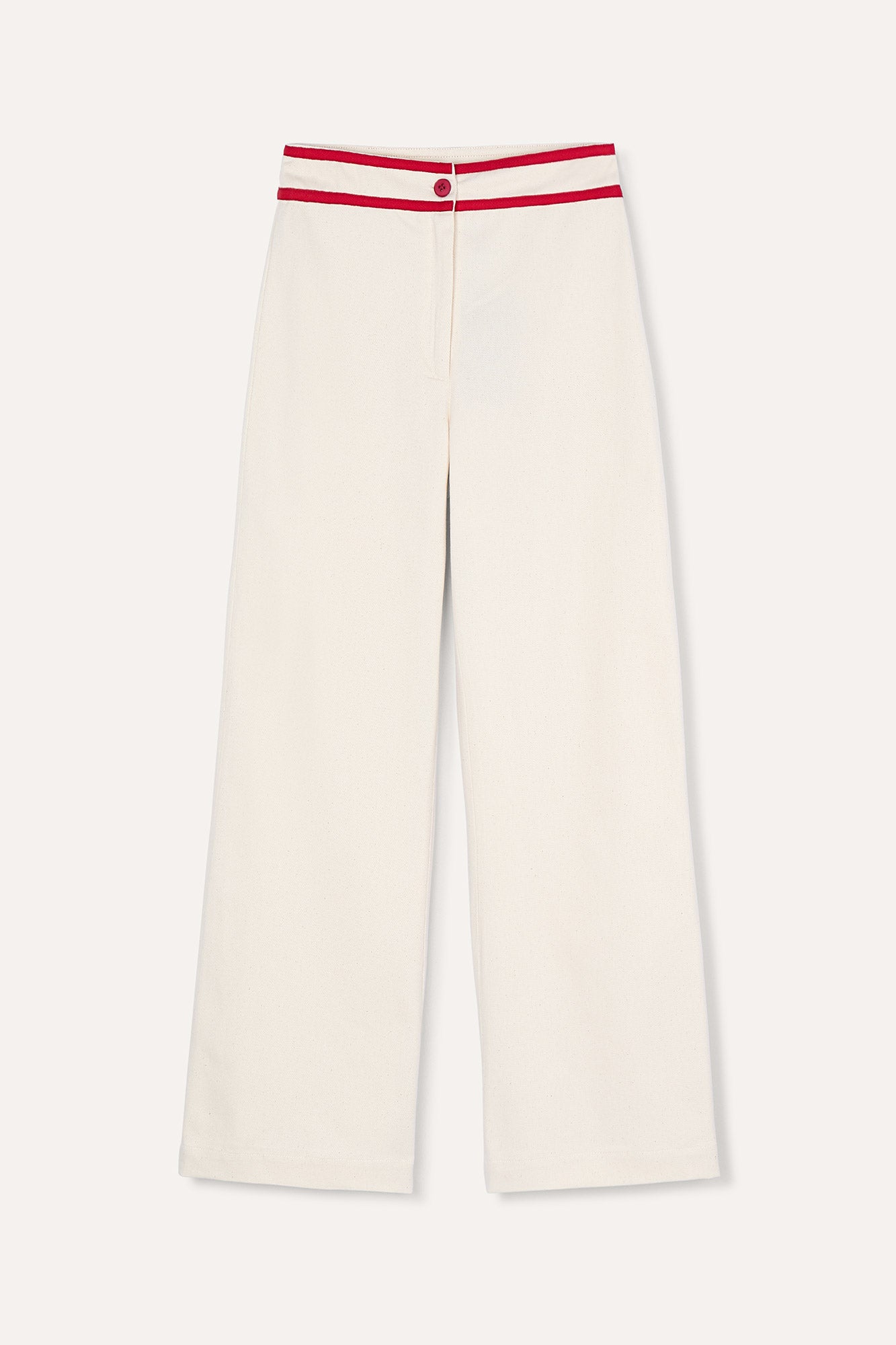 PANTALON LORENCE SERGÉ ÉCRU