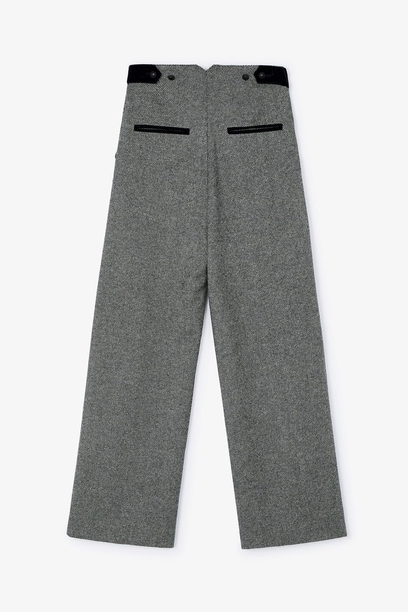 BOBY CHEVIOT GREY TROUSERS