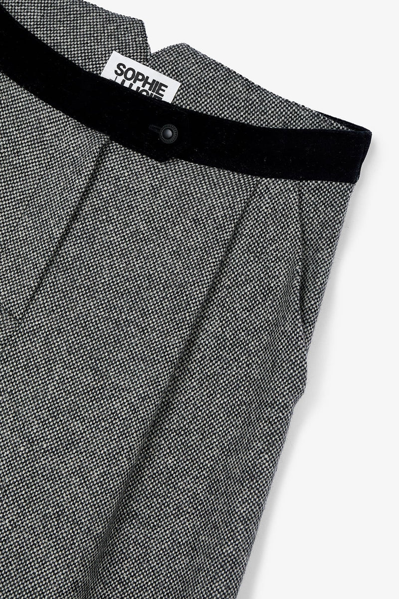 BOBY CHEVIOT GREY TROUSERS