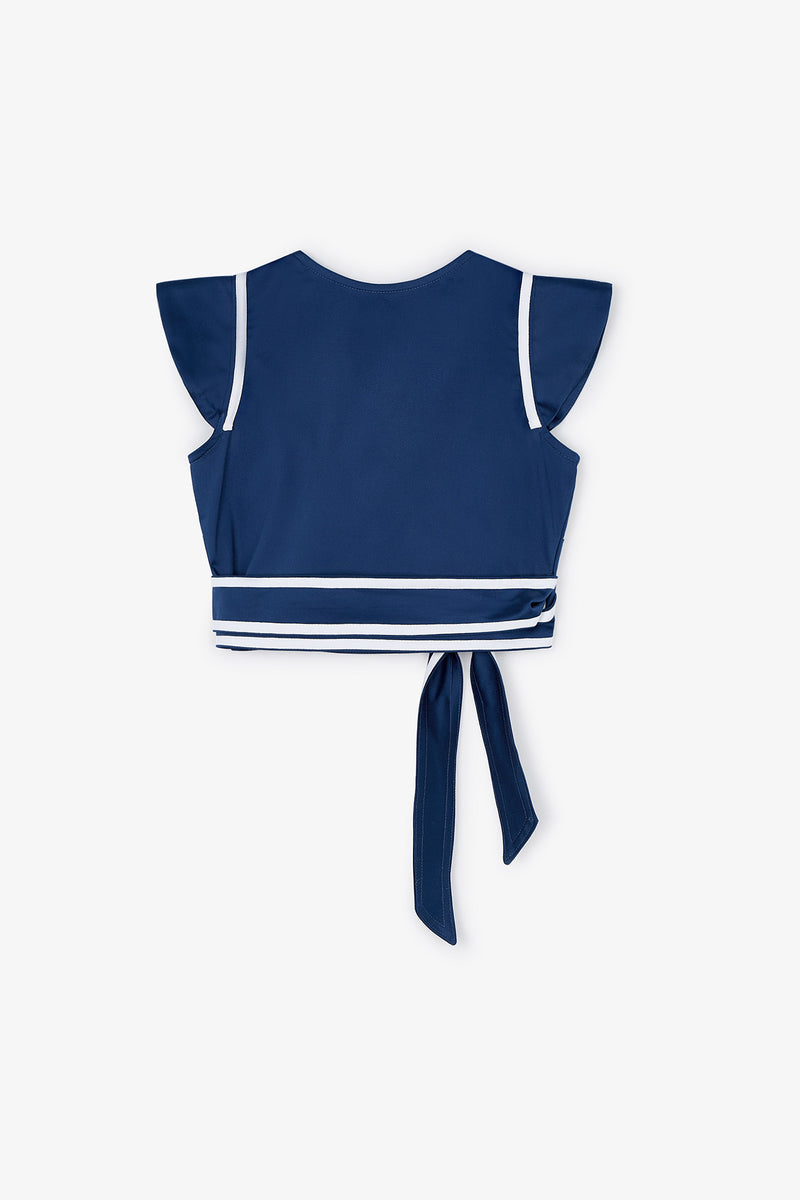 ALITA COTTON NAVY TOP