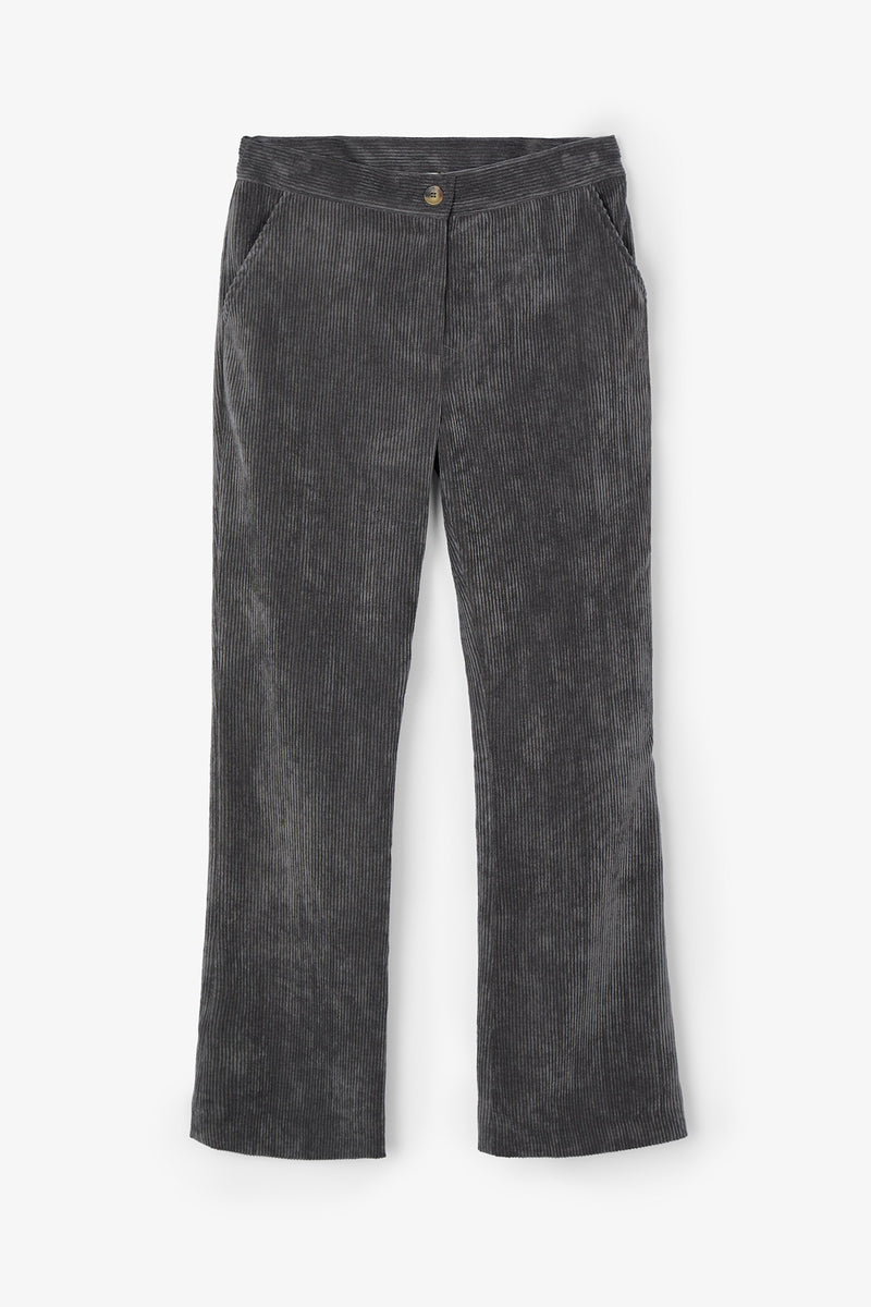 TROMPETA CORDUROY GREY TROUSERS