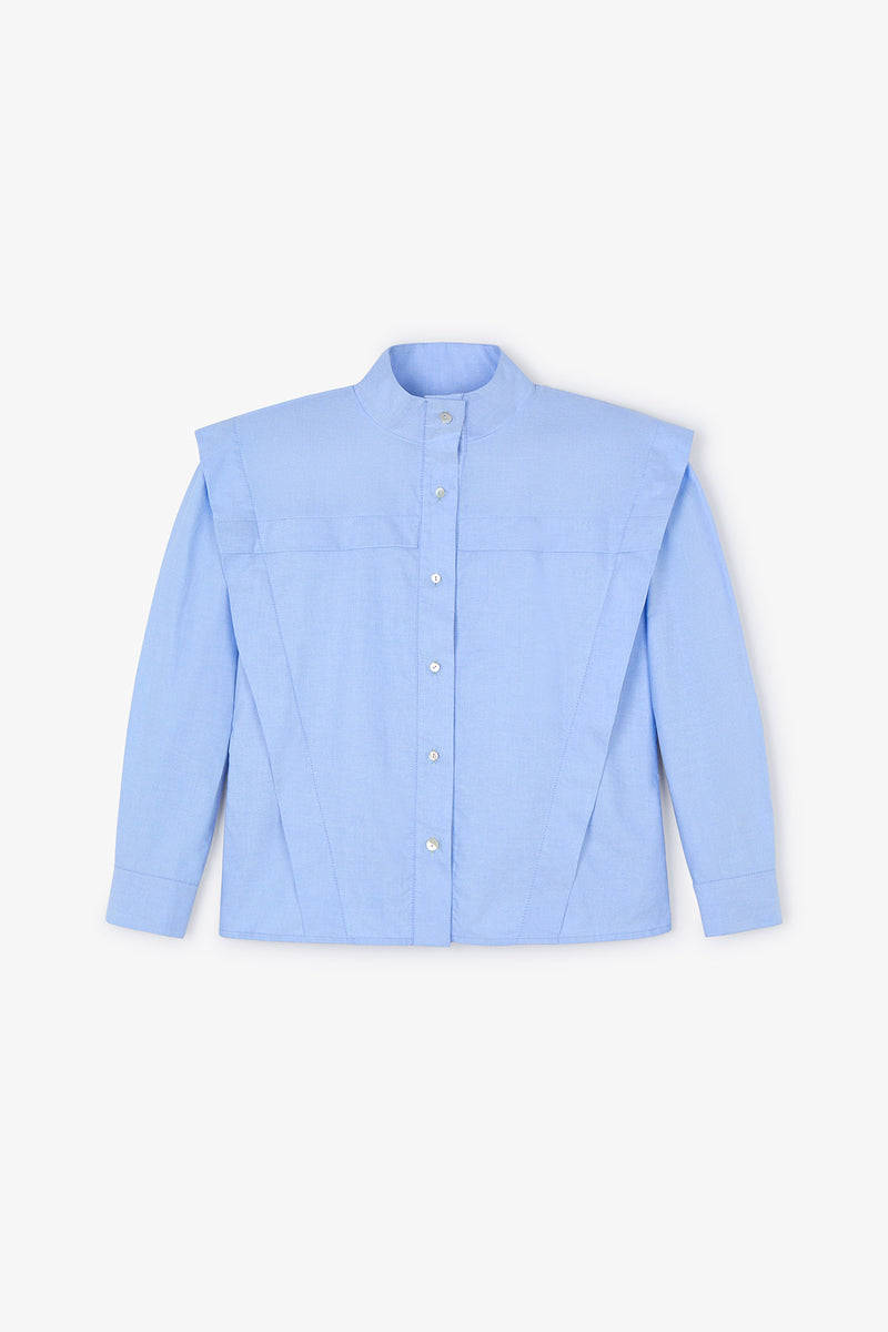 FONTI OXFORD BLUE BLOUSE